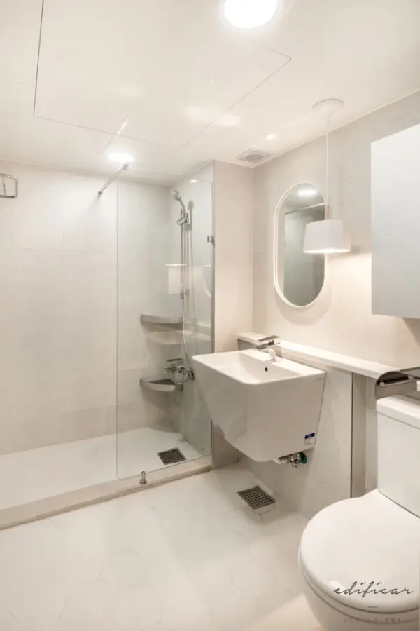 화이트톤 호텔식 건습분리 욕실 인테리어